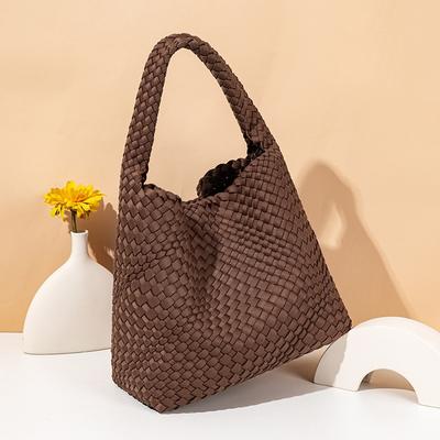 Diving Cloth Woven Bun Mother Tote Shoulder Armpit Bag Fashion Retro Trend Casual