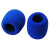 Pair of Microphone Foam Cover Audio Shield Wind Protective Windscreen Blue