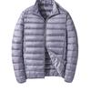 Men's 2026 Lightweight Warm White Duck Down Jacket with Stand Collar