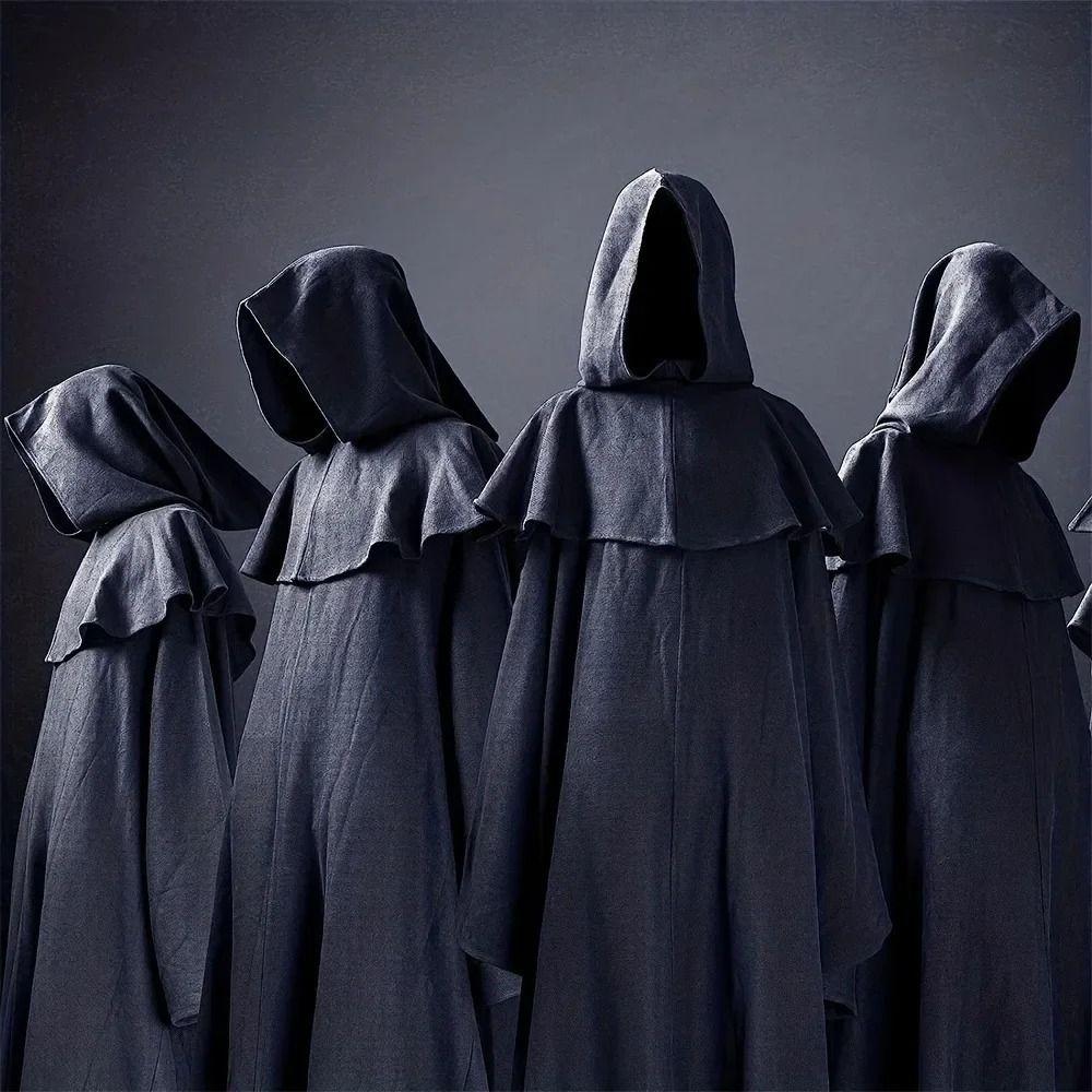2pcs Black Cosplay Full Mask Breathable Cosplay Head Cover New Hood Cosplay Prop