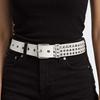 Vintage Metal Gothic Waistband PU Leather Y2K Pyramid Belt Fashion Punk Rivet Belt  Male Female Use
