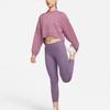 Nike Fleece-Lined Casual Sport Short Pullover Sweatshirt Women Tops Purple-Red DM7281-507