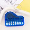 Mini Functional Piano Keychain Playable Buttons Soft Touch Cute Cartoon Music Pattern Creative Gift for Students