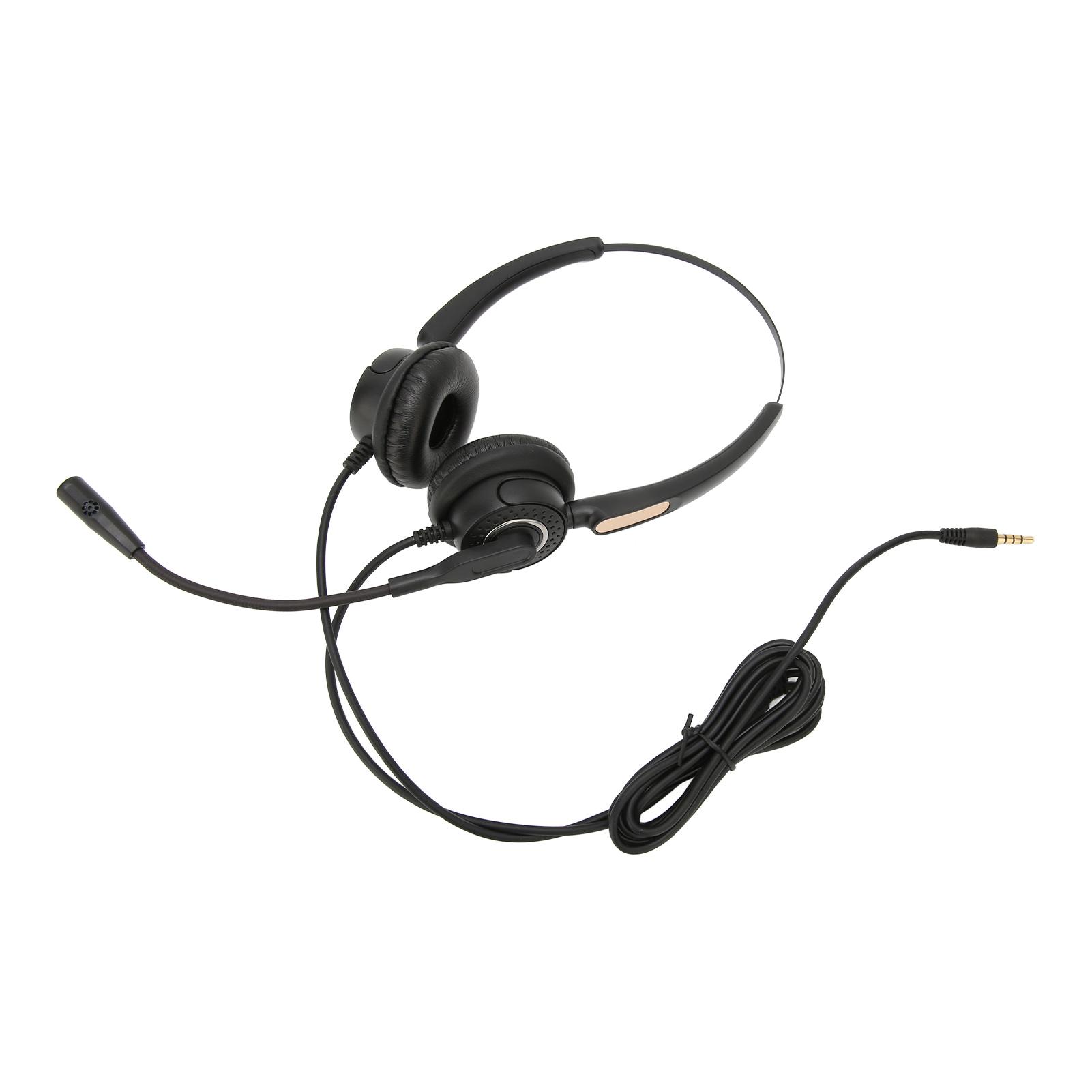 

Call Center Headset Intelligent Noise Reduction Telephone Headset with 3.5mm Connector for Phones PC