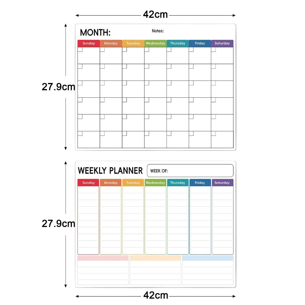 Magnetic Surface Magnetic Calendar Whiteboard Surface Monthly Planner Fridge Calendar For Fridge