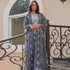 AB293 2023 Plus Size Sequin Embroidered Floral Evening Gown for Muslim Women