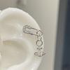 1 PCS New Fashion Cute Pink Zircon Crystal Ear Bone Nail 316L Medical Titanium Steel Earrings for Women Punk Jewelry