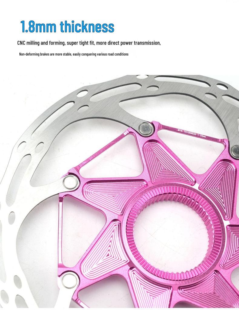 RIRO Ultra-light Center Lock Disc Brake Rotor for Mountain and Road Bikes, 140/160MM, Heat Dissipation.