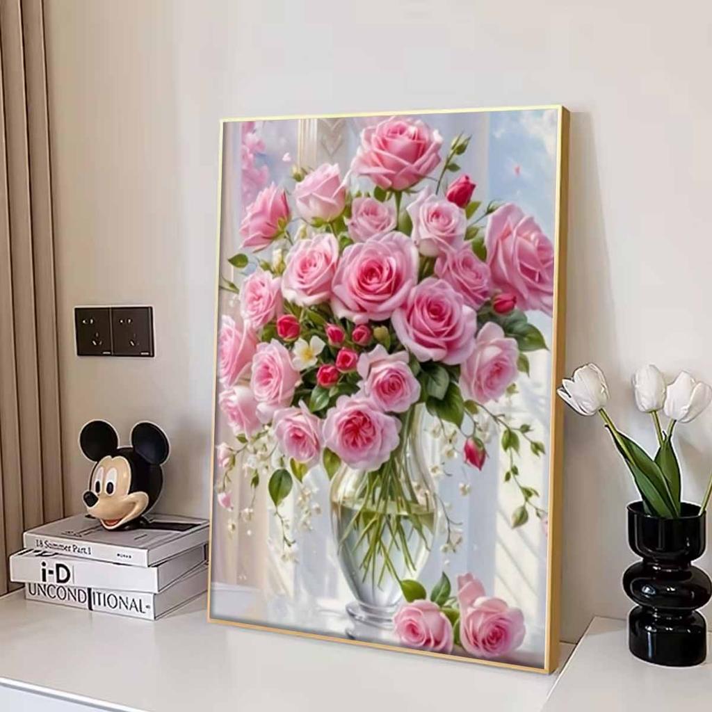 5D Flower Diamond Painting Art Piece Set DIY Full Diamond Cross Stitch Crafts and Crafts Decoration Home Wall Ornaments