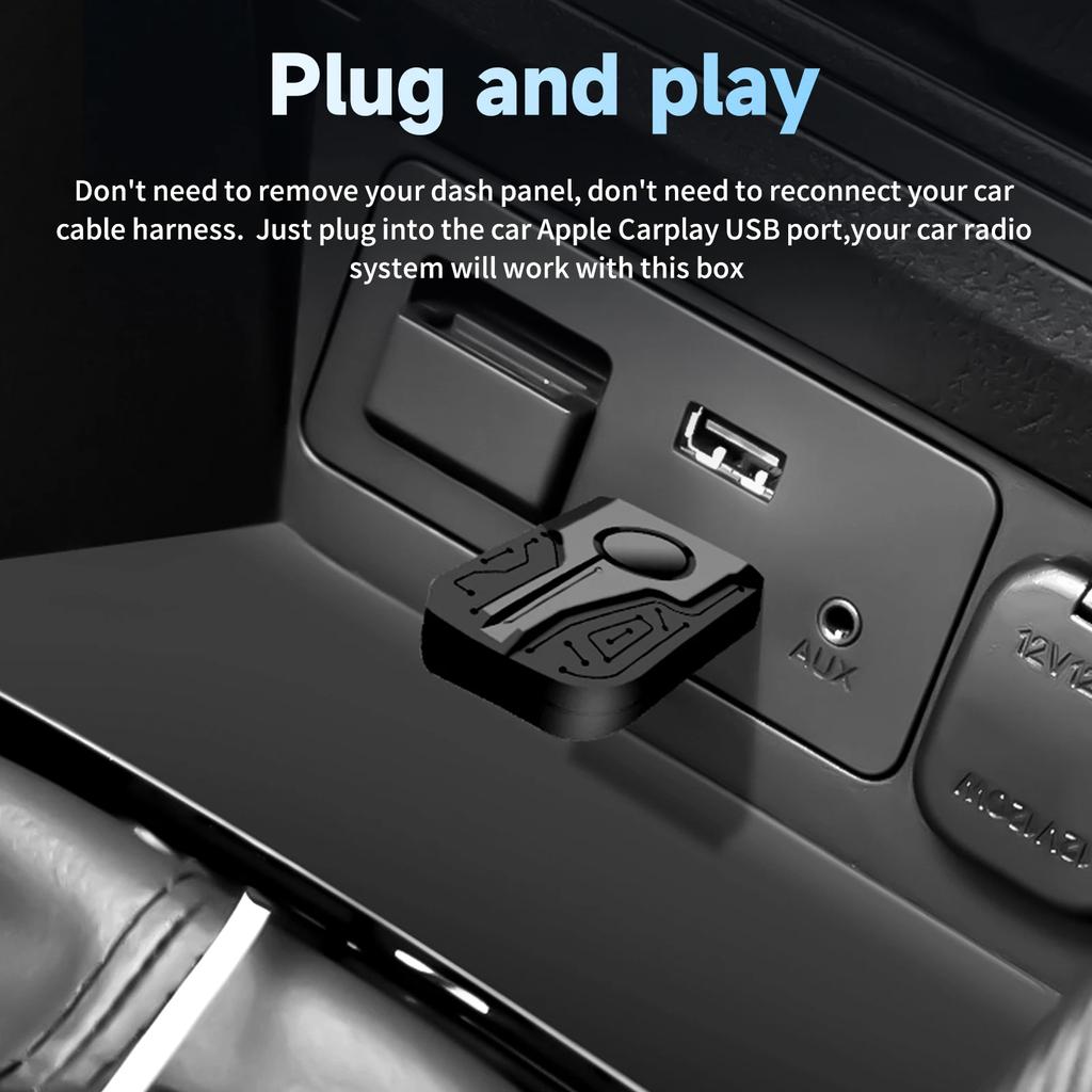 Wireless CarPlay Android Auto Adapter Smart Mini Box USB Plug and Play BT 5G WIFI for Wired CarPlay Android Auto Cars