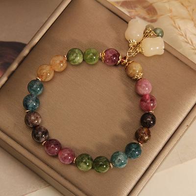 Armbänder für Frauen Mädchen Licht Luxus Orchidee Anhänger Perlen Armband Geburtstag Party Schmuck Zubehör