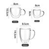 Szklanka do picia z podwójnymi ściankami, odporna na ciepło, 250ml/350ml/450ml, wykonana z wysokiego szkła borokrzemowego, kubek na mleko