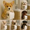 Dog Toilet Paper Holder Wall Mount Resin Shark Roll Paper Organizer Bathroom Kitchen Paper Towel Tissue Dispenser Decoration