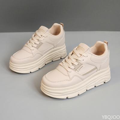 Modische bequeme innen höhenverstellende Damenschuhe neue Herbst weich gefederte vielseitige dicke Sohle lässige Board Schuhe