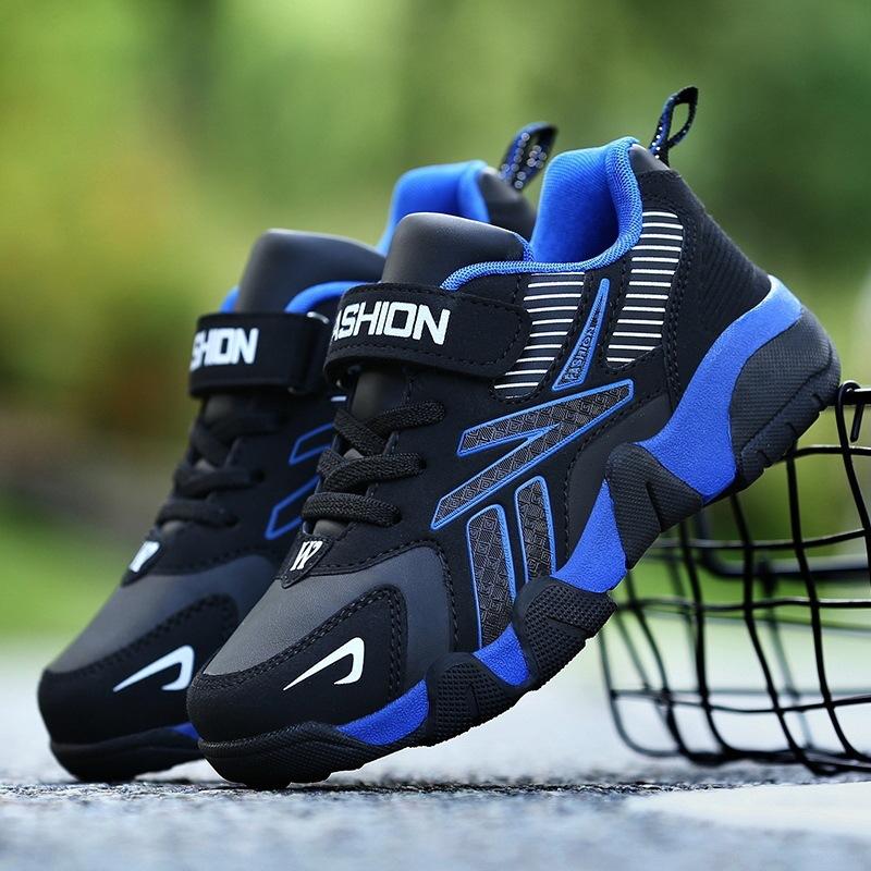 

Trend Classmate Spring and Summer New Leather Fashion Medium and Older Children s Casual Running Shoes Boys Sneakers 40 yards inner length about 25.8CM