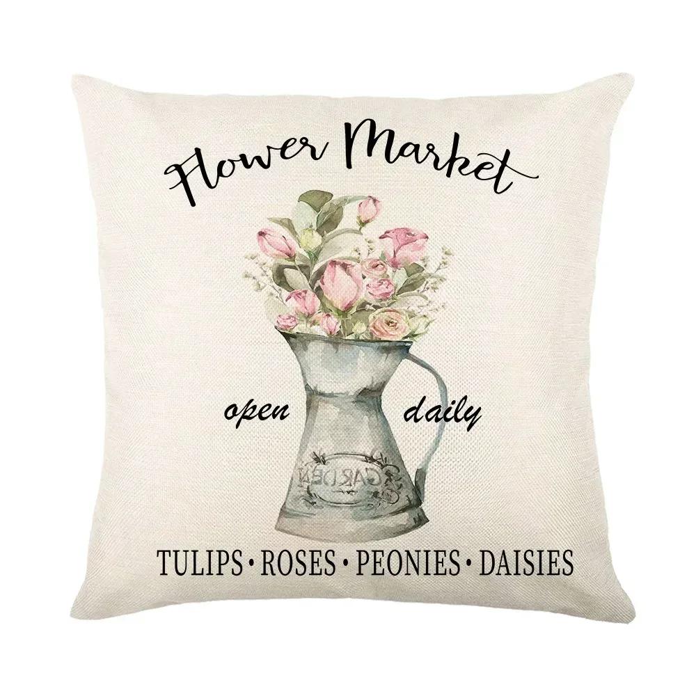 Vintage Poster Lavender Print Collection Polyester Pillowcase Pillowcase Pillowcase Home Decor Lathe Bedding