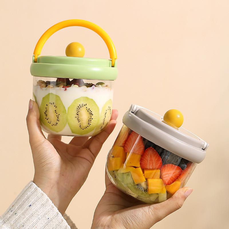 Portable Salad Cup With Sealable Lid For Office And Picnic Use