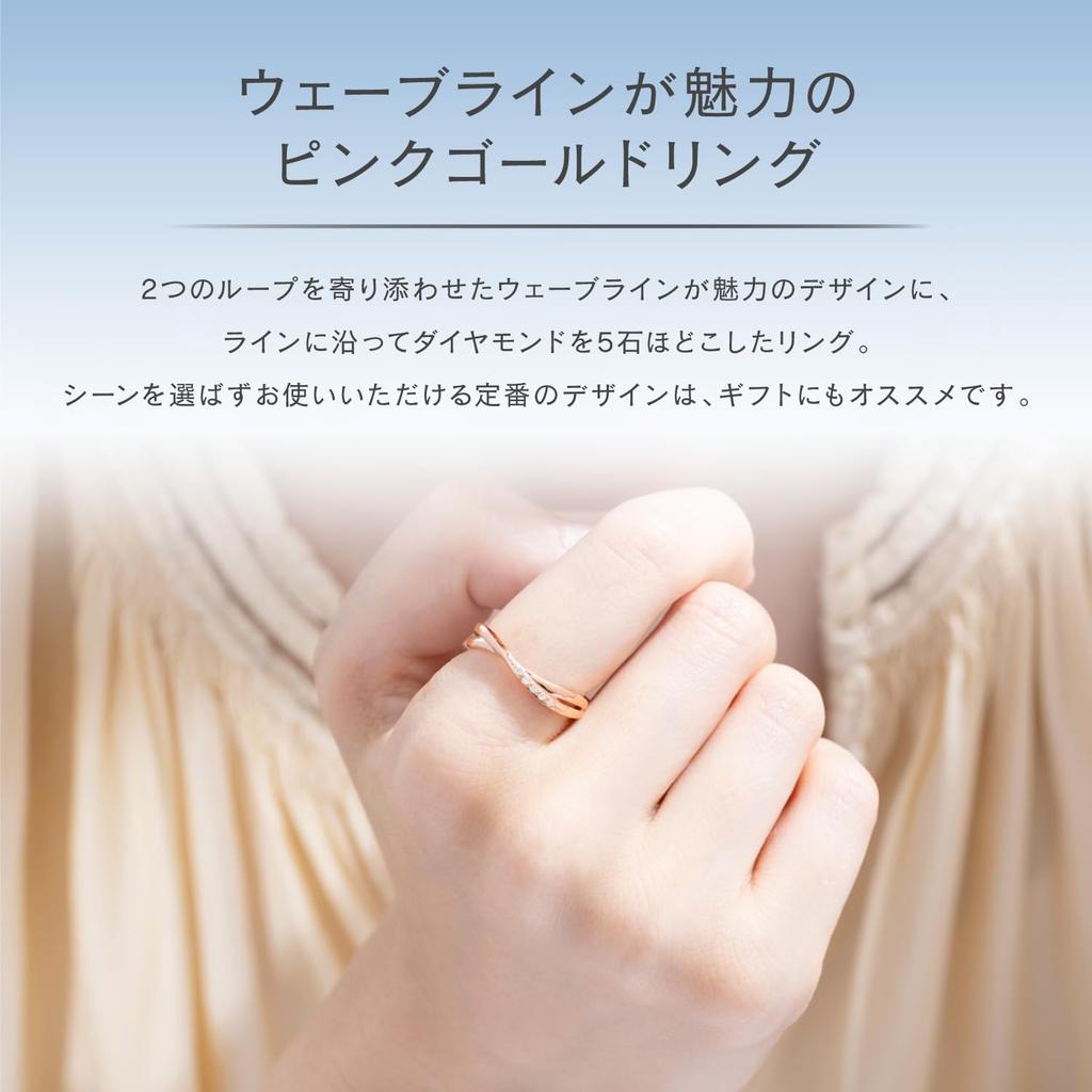 Canal Diamond Ring in 10K Pink Gold Size 151336143112 4℃ (PG), 9,