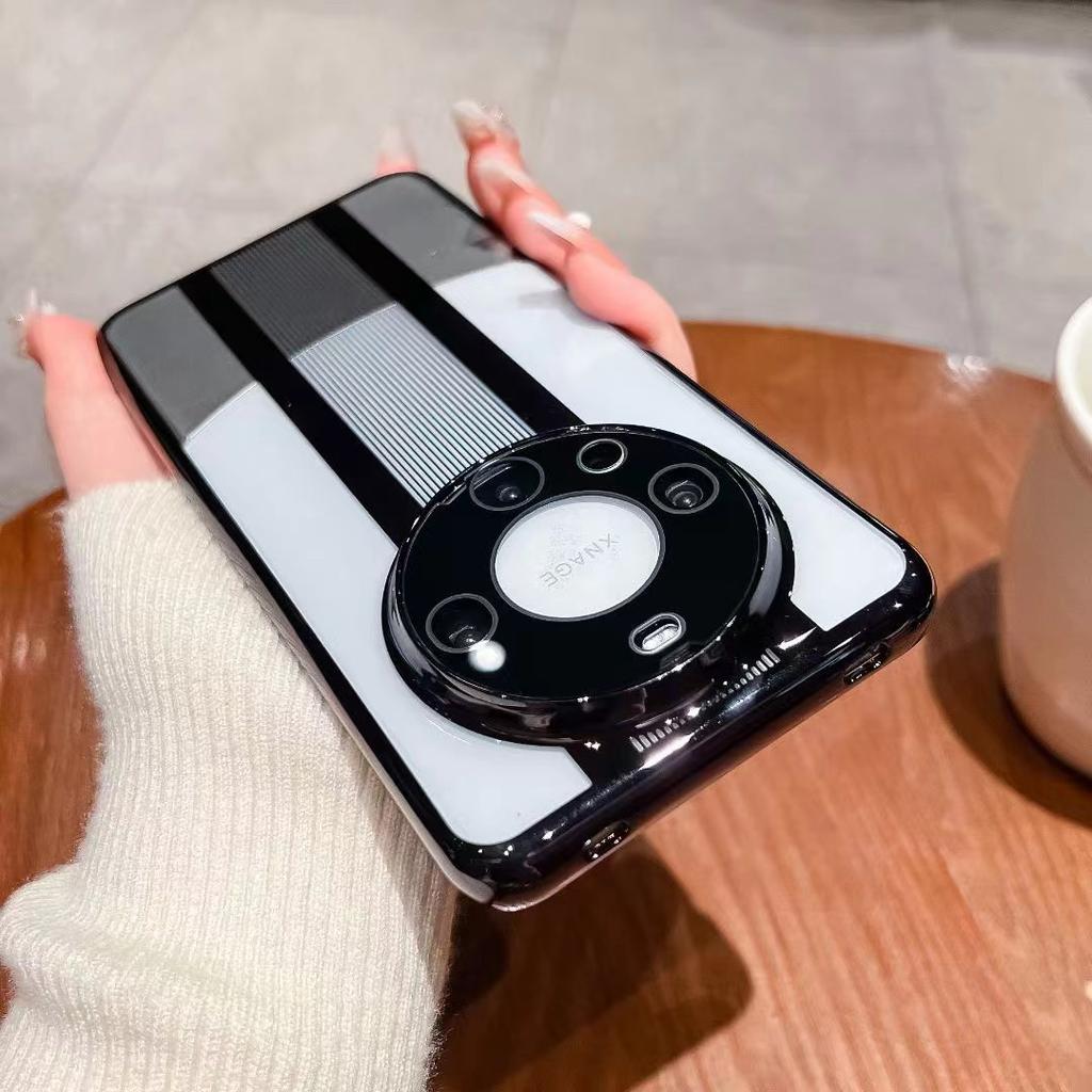 The Electroplated Transparent Phone Case for Huawei Mate60pro Instantly Transforms Into A Shockproof Protective Case for Porsche Mate50 40