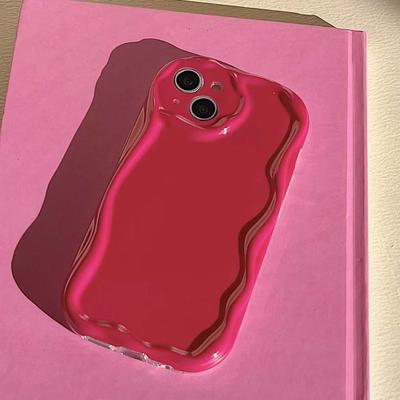 Ins Jane Stoßfest Rutschfest Niedlich Rot Rückseite für iPhone 14 11 Pro Max 12 13 Promax Silikon Handyhülle Fundas Hülle