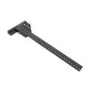Multifunction Woodworking Ruler Aluminum Alloy T Shaped Black Measuring Marking Auxiliary Tool for