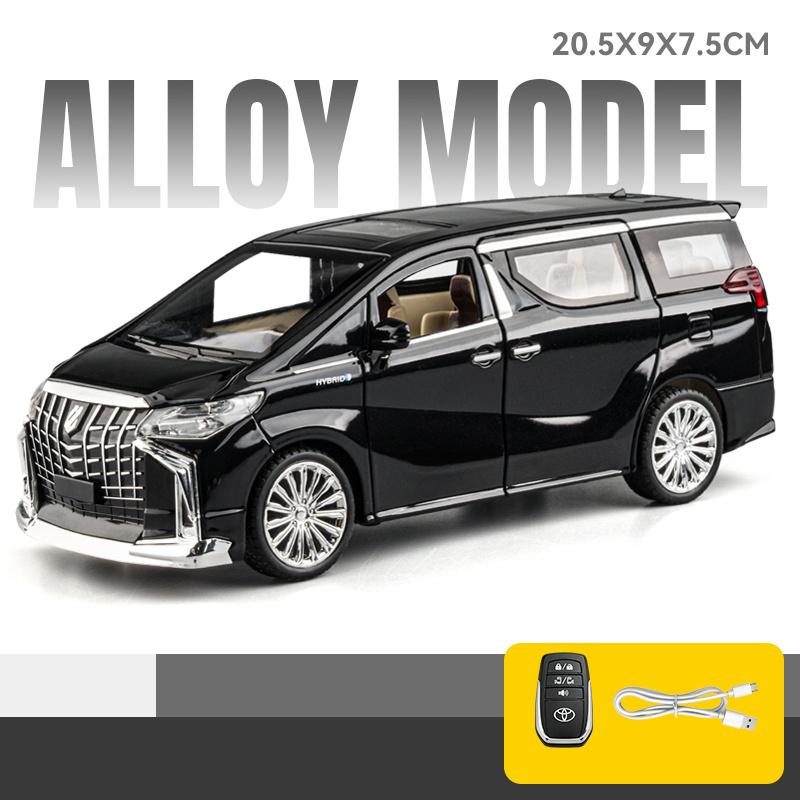 

1:24 Toyota Alphard Key Control MPV Alloy Metal Diecast Model Car Home Trendy Ornaments And Computer Desktop Decoration Present чорний