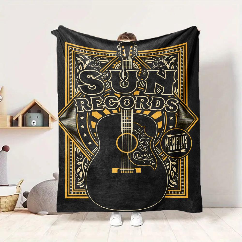 Sun Records Flannel Blanket Throw Blanket Soft Warm Sofa Bed Camping Car home Decor Unique Christmas Gift C9302573
