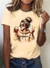 Streetwear 90s Unisexs Casual Graphic Tshirt  Dramatic Print With Wine Print Short Sleeve T Shirt Clothing Top Tee
