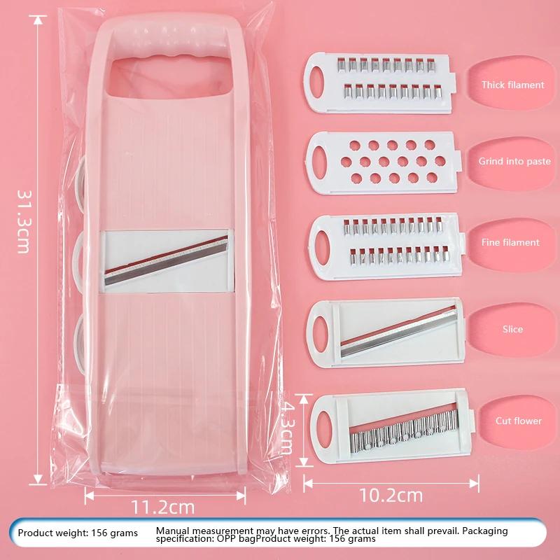 

Многофункциональная овощерезка 5 в 1, измельчитель лука, кухонный измельчитель, слайсер-мандолина, овощерезка-кубиками