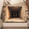 3D Hole Floor Rug Optical Illusion Floor Mat Realistic Bottomless Pit Doormat Non-Slip Bathroom Rug