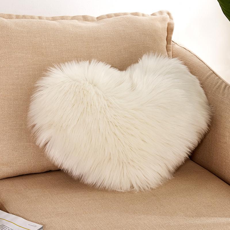 Heart-Shaped Washable Back Pillow and Sofa Cushion Cover (No Insert)