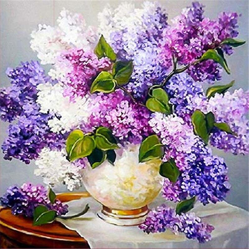 DIY 5D Diamond Painting Vase Diamond Embroidery Rose Flower Cross Stitch Full Round Drill Resin Home Decor Manual Gift