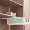 Wardrobe Pull-Out Partition Drawer-Type Underwear Rack Layered Clothes Storage Clothes Hanging Basket Without Punching