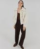 THEFRHT Double-Pleat Button Wide Wool Pants (Brown)