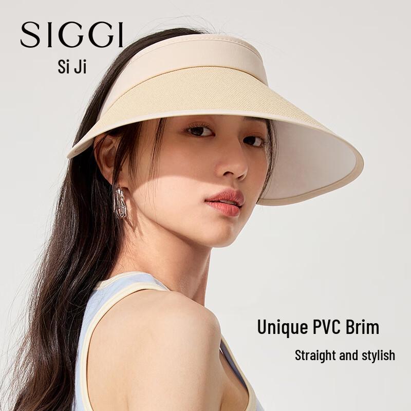 Siggi Women s Foldable Straw UV Protection Visor Sun Hat Adjustable (55-59cm)