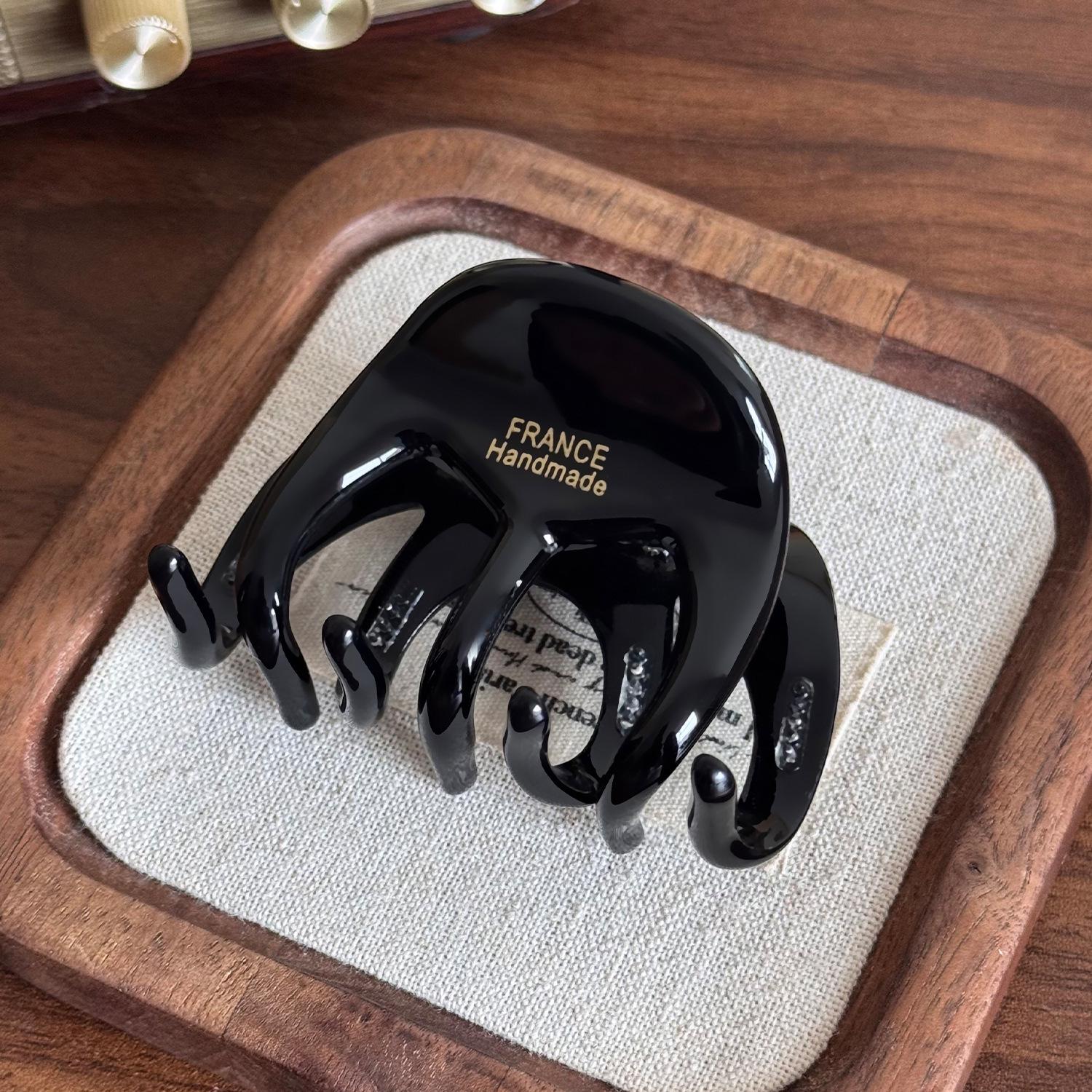 

Korean Style Versatile Acetate Claw Clip for High-End Back-of-Head Bun and Half-Up Hair.