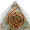 [GOLD STONE] Natural Stone Orgonite Pyramid, Spiritual Goods, Approximately 30mm Wide, Fluorite