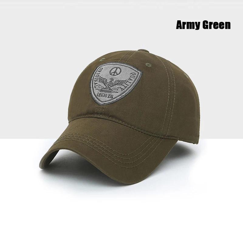 Модная Классическая Мягкая Верхняя Вышитая Нашивка Моющаяся Регулируемая Кепка Военного Кадета Унисекс Хлопок Для Улицы Спорта Повседневная Бейсболка
