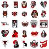 50 Gothic Horror Stickers Devil Dark Red Wind Punk Thriller Red and Black Gothic Stickers Gothic