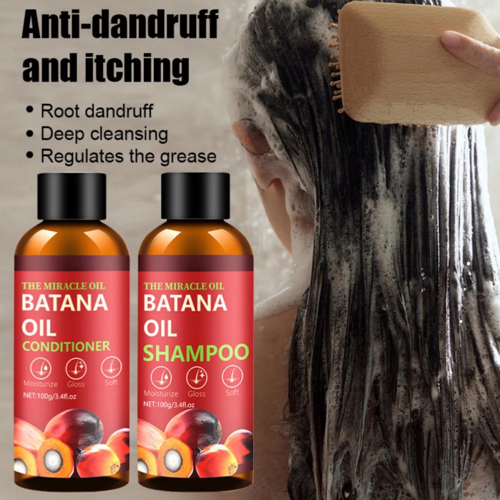 Batana Öl Shampoo Conditioner Haarpflege Set Befeuchten Glanz Weiches Haar