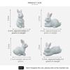 Easter Rabbit Resin Handicraft Small Ornaments DIY Micro Landscape Bonsai Figurines Mini Ecological Bottle Succulent Accessories