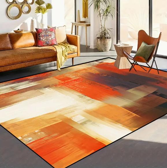 Modern Living Room Floor Mat Simple Lines and Printed Soft Bedrooms Suitable for Living Rooms Terraces Offices Kitchen Floors