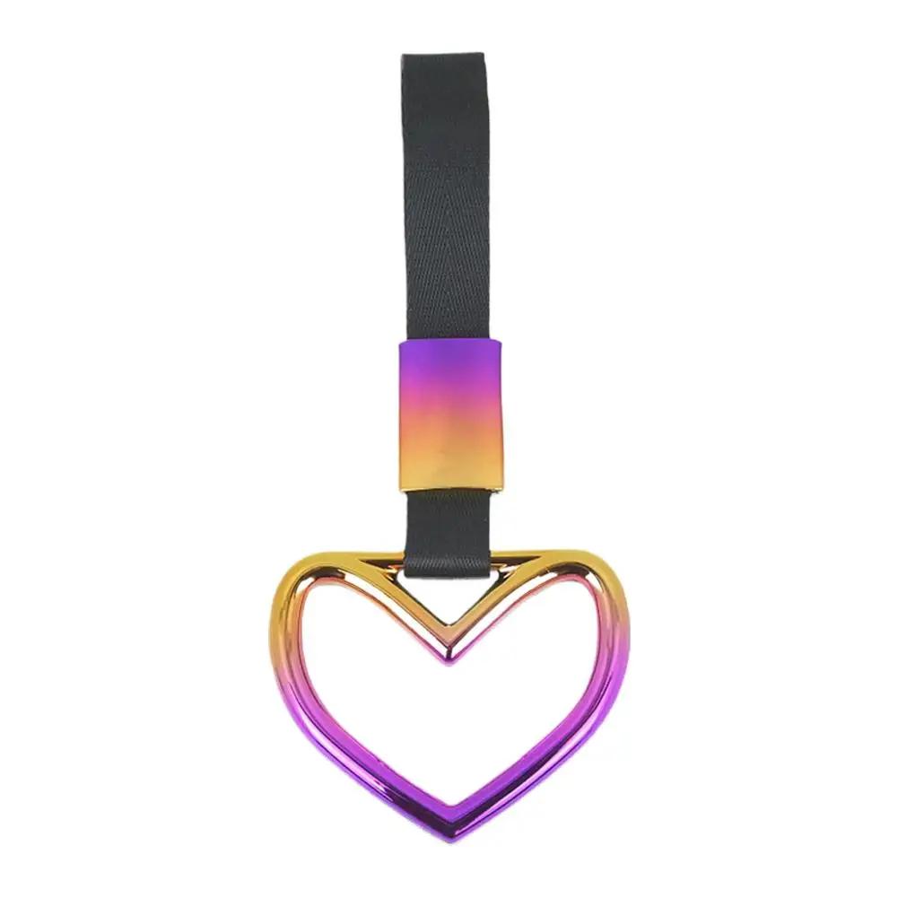 

Colorful Car Tow Strap Handle Heart Train Bus Hand Hook Warning Styling Sticker Car Charm Strap Tow Strap Drift L0C0