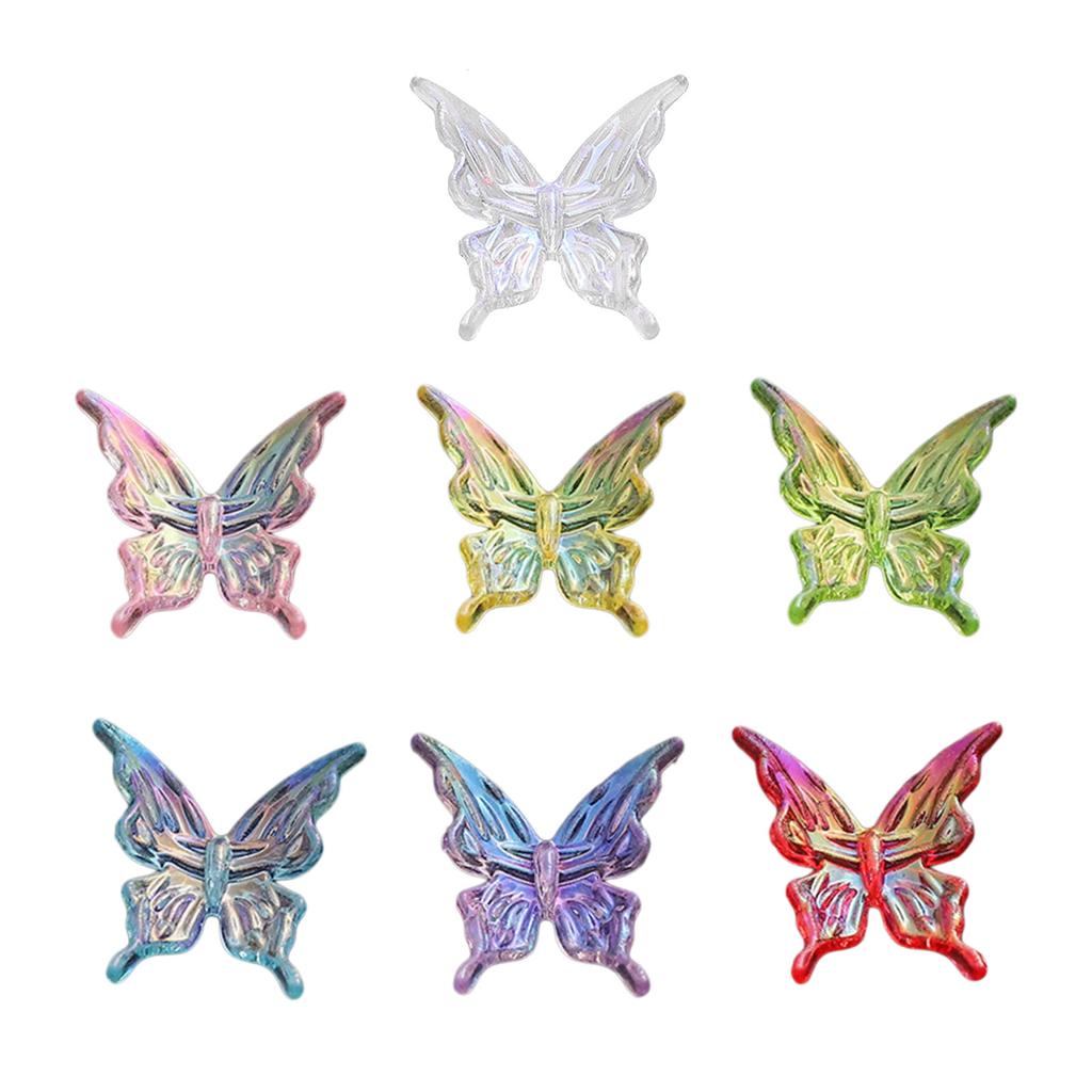 Pack Of 20 Colorful Butterfly Beads for Jewelry Making and Craft Projects Loose Spacer Beads for Necklaces Bracelets