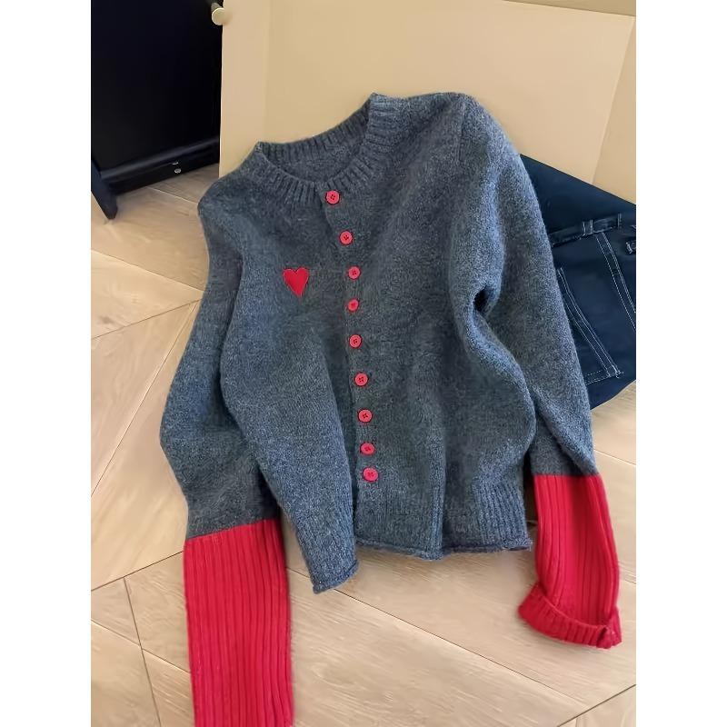 Women'S Elegant Sweater - Soft Sweater with & Grey Color Block, Chic Office To Party Outfit, Fall/Winter Layering Piece for Everyday & Formal Events