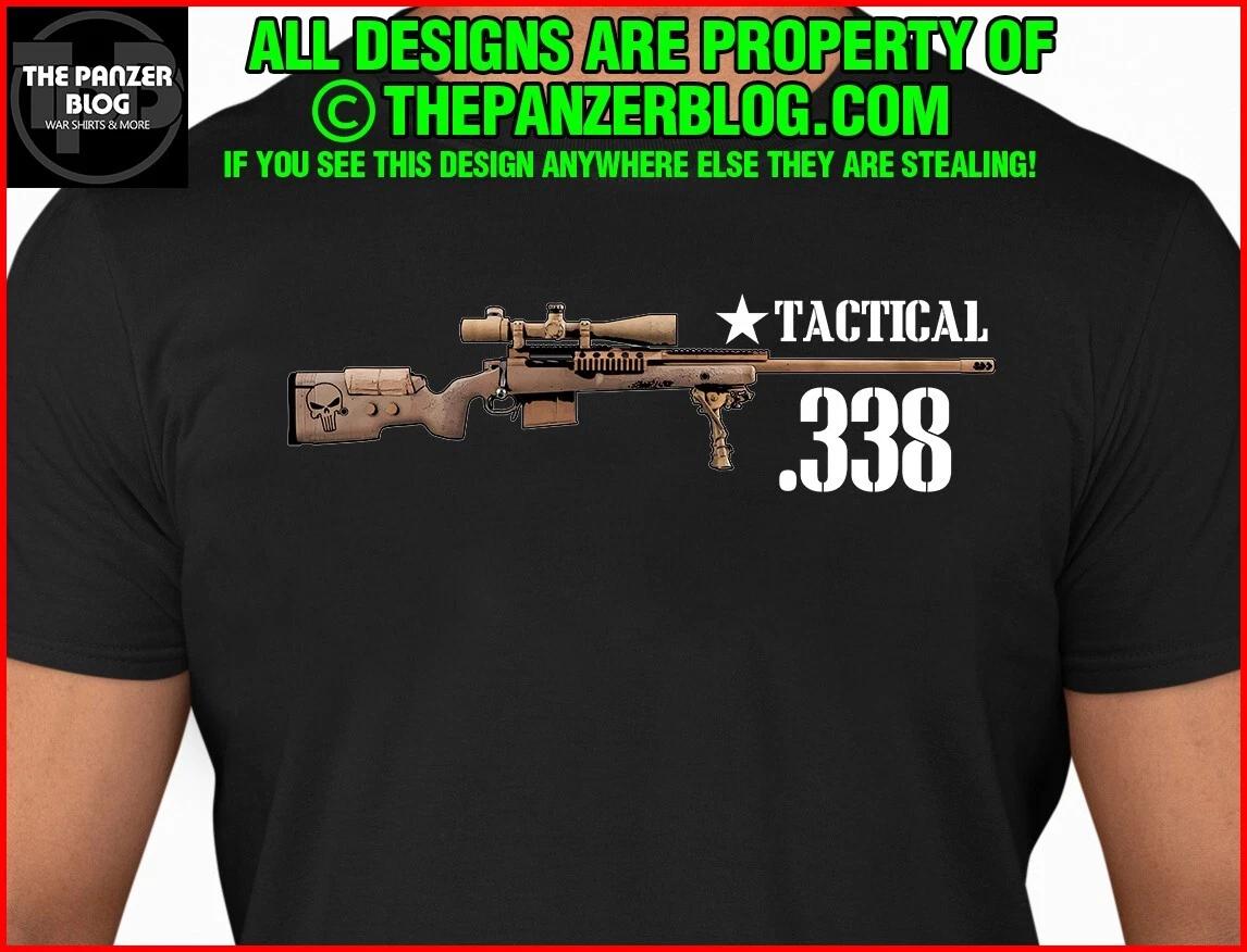 Tactical .338 Sniper Rifle T-Shirt Chris Kyle The Legend XXL