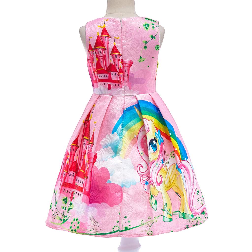Dressy Daisy Rainbow Unicorn My Little Pony for and Ages Dress-Up Costume, Pink, Birthdays, Parties, Halloween, Christmas, 6-7