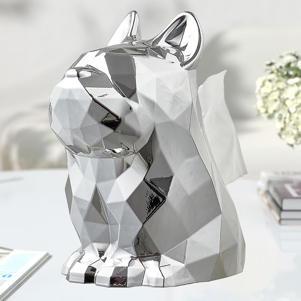 Tissue Dispenser Creatively Electroplated Tissue Box Light Luxury Facial Tissue Holder for Living