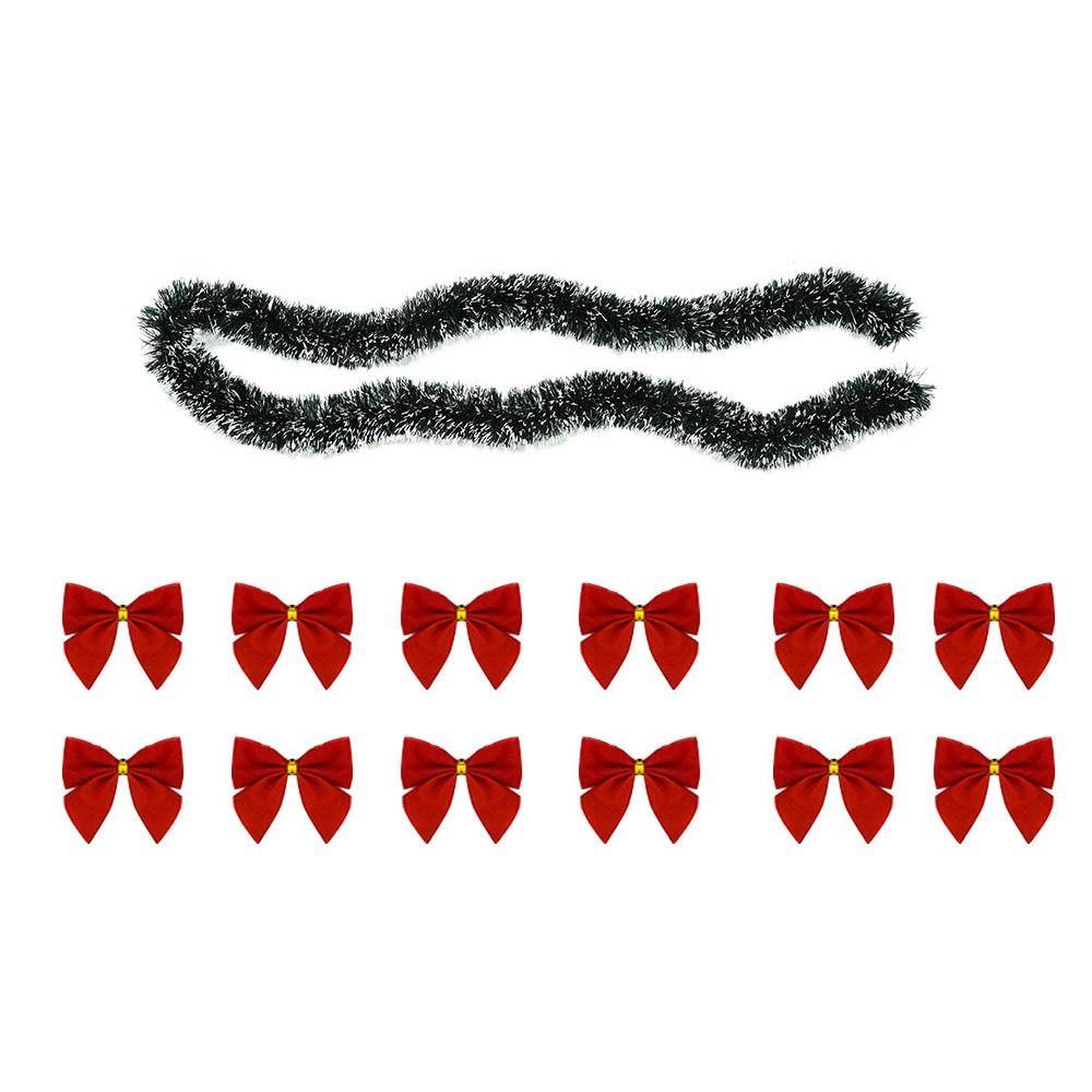 200cm Xmas Decor Ribbon Dark Green Christmas Pendant Xmas Party Supplie Garland  DIY