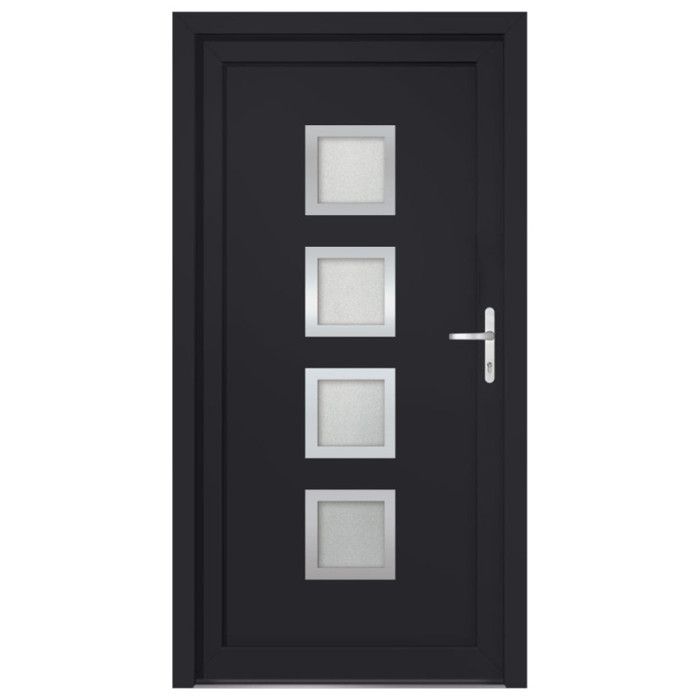 VidaXL Porte d'entrée anthracite 98x208 cm PVC 3187858